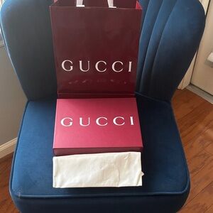 Gucci Burgundy Gift Set with White Accents